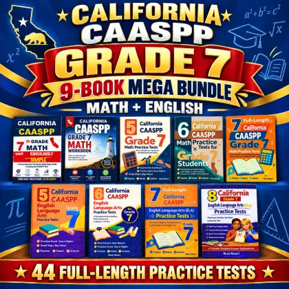 California CAASPP Grade 7 Math & ELA Mega Bundle