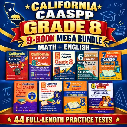 California CAASPP Grade 8 Math & ELA Mega Bundle