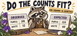 Chi-Square Tests in Genetics: Calculation and Examples