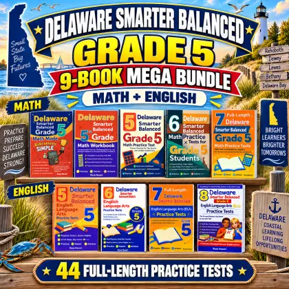 Delaware Smarter Balanced Grade 5 Math & ELA Mega Bundle
