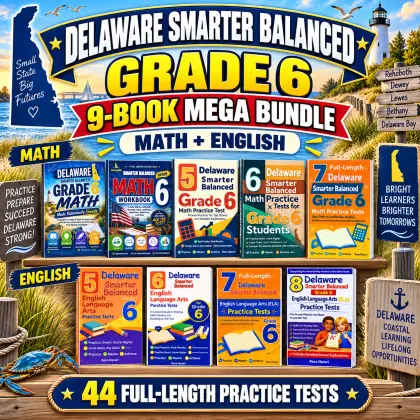 Delaware Smarter Balanced Grade 6 Math & ELA Mega Bundle