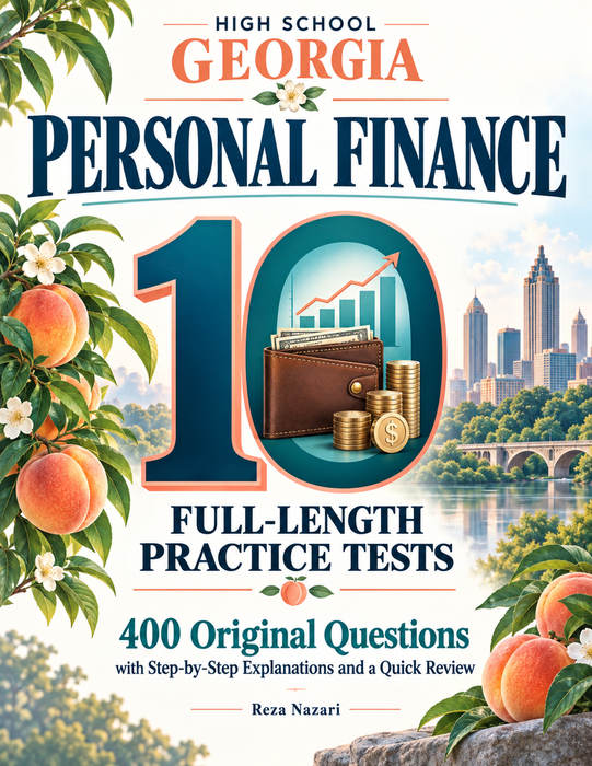 10 Full-Length Georgia Personal Finance Practice Tests cover