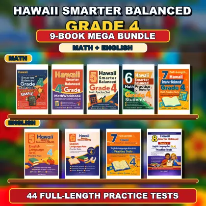 Hawaii Smarter Balanced Grade 4 Math & ELA Mega Bundle