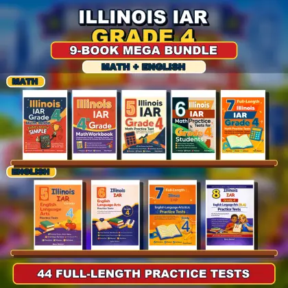 Illinois IAR Grade 4 Math & ELA Mega Bundle