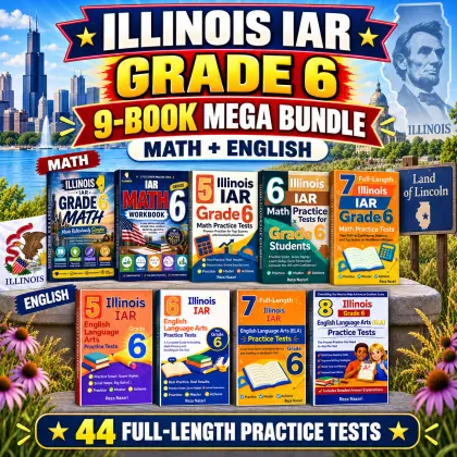 Illinois IAR Grade 6 Math & ELA Mega Bundle