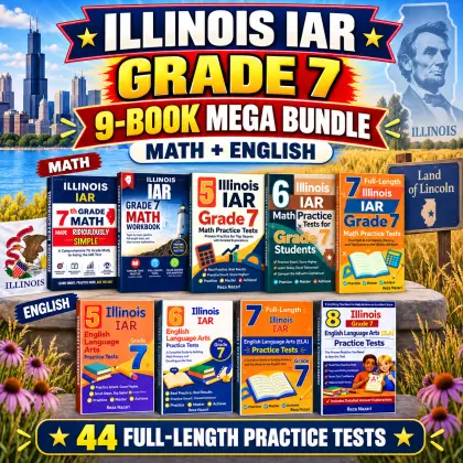 Illinois IAR Grade 7 Math & ELA Mega Bundle