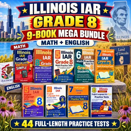 Illinois IAR Grade 8 Math & ELA Mega Bundle