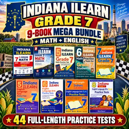 Indiana ILEARN Grade 7 Math & ELA Mega Bundle