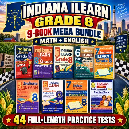 Indiana ILEARN Grade 8 Math & ELA Mega Bundle