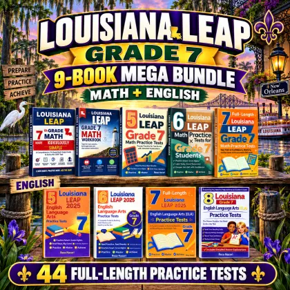 Louisiana LEAP Grade 7 Math & ELA Mega Bundle