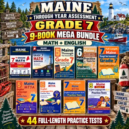 Maine Through Year Assessment Grade 7 Math & ELA Mega Bundle