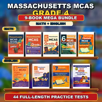 Massachusetts MCAS Grade 4 Math & ELA Mega Bundle