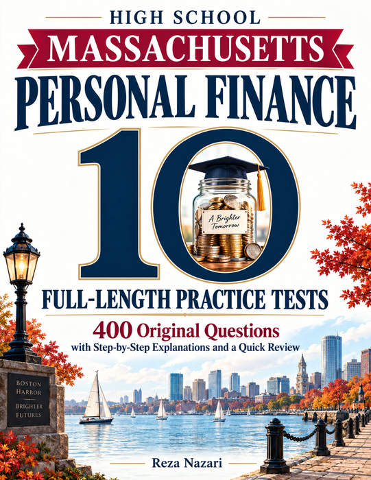 10 Full-Length Massachusetts Personal Finance Practice Tests cover