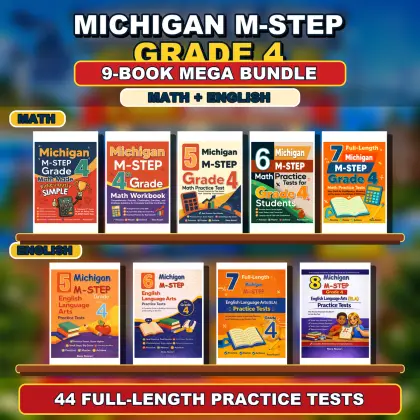Michigan M STEP Grade 4 Math & ELA Mega Bundle