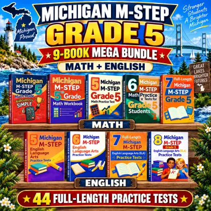 Michigan M-STEP Grade 5 Math & ELA Mega Bundle