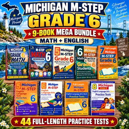 Michigan M-STEP Grade 6 Math & ELA Mega Bundle