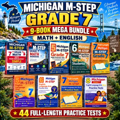 Michigan M-STEP Grade 7 Math & ELA Mega Bundle