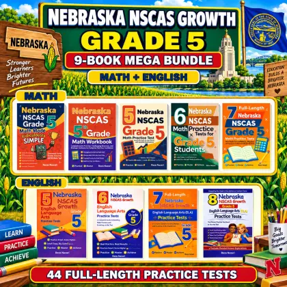 Nebraska NSCAS Growth Grade 5 Math & ELA Mega Bundle