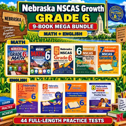 Nebraska NSCAS Growth Grade 6 Math & ELA Mega Bundle