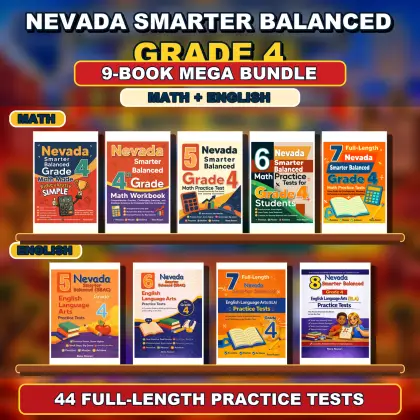 Nevada Smarter Balanced Grade 4 Math & ELA Mega Bundle