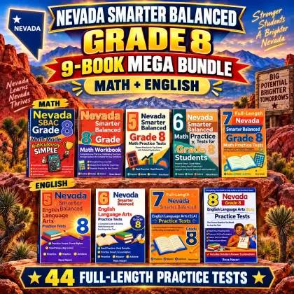 Nevada Smarter Balanced Grade 8 Math & ELA Mega Bundle