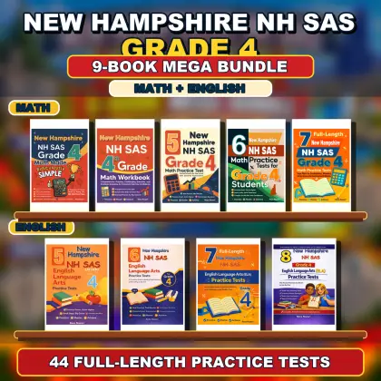 New Hampshire NH SAS Grade 4 Math & ELA Mega Bundle