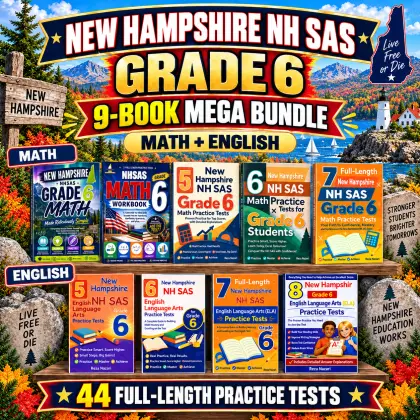 New Hampshire NH SAS Grade 6 Math & ELA Mega Bundle cover