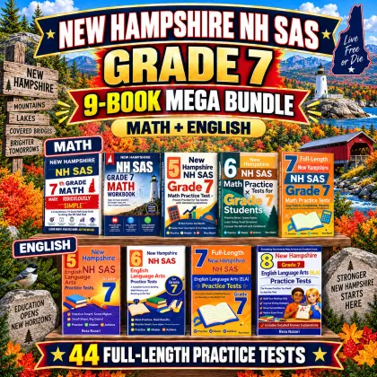 New Hampshire NH SAS Grade 7 Math & ELA Mega Bundle