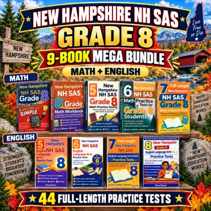 New Hampshire NH SAS Grade 8 Math & ELA Mega Bundle