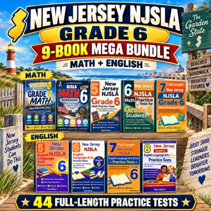 New Jersey NJSLA Grade 6 Math & ELA Mega Bundle cover