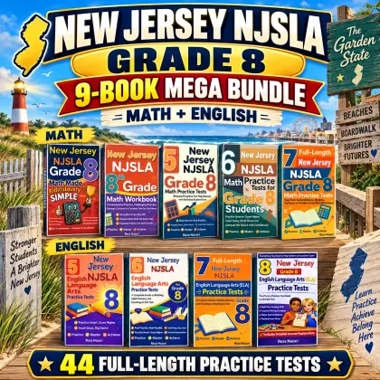 New Jersey NJSLA Grade 8 Math & ELA Mega Bundle