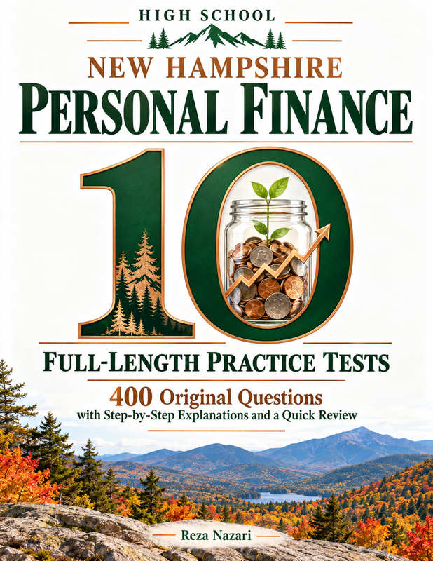 10 Full-Length New Hampshire Personal Finance Practice Tests cover