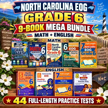 North Carolina EOG Grade 6 Math & ELA Mega Bundle cover