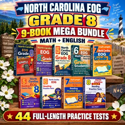 North Carolina EOG Grade 8 Math & ELA Mega Bundle