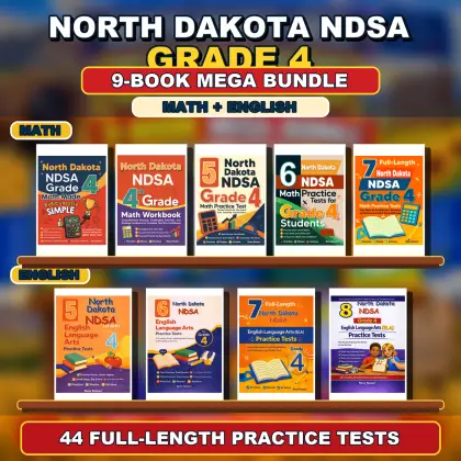 North Dakota NDSA Grade 4 Math & ELA Mega Bundle