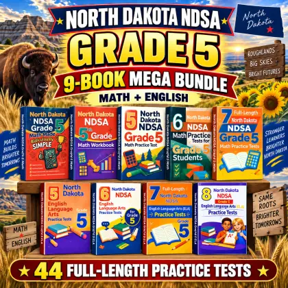 North Dakota NDSA Grade 5 Math & ELA Mega Bundle