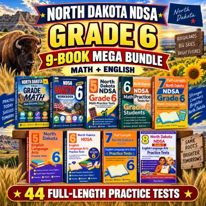 North Dakota NDSA Grade 6 Math & ELA Mega Bundle cover