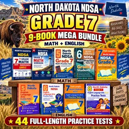 North Dakota NDSA Grade 7 Math & ELA Mega Bundle