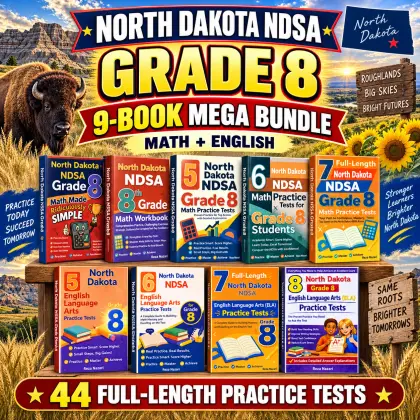 North Dakota NDSA Grade 8 Math & ELA Mega Bundle