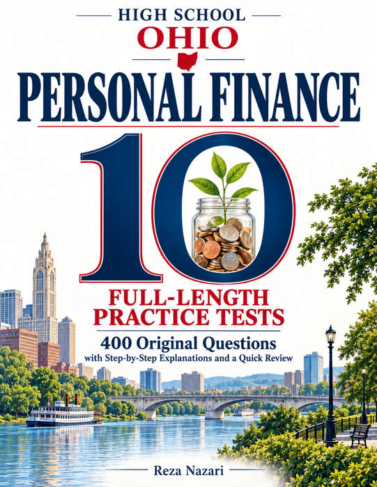 10 Full-Length Ohio Personal Finance Practice Tests cover