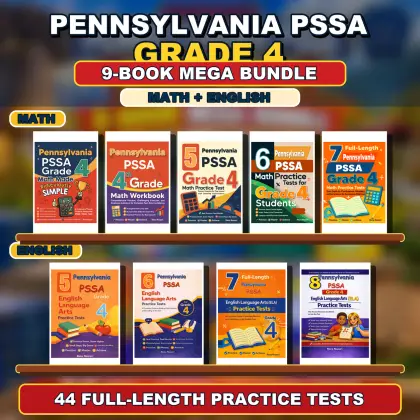 Pennsylvania PSSA Grade 4 Math & ELA Mega Bundle