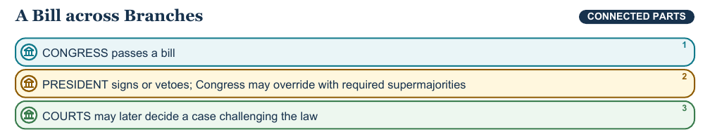 Teaching visual 2 for Three Branches and Checks and Balances