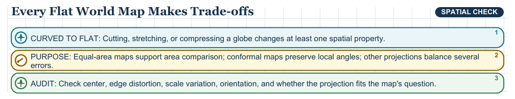 Teaching visual 1 for Map Projections, Latitude, Longitude, and Geospatial Data