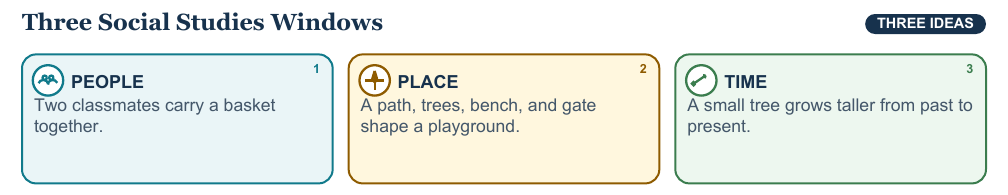 Teaching visual 1 for Social Studies: People, Places, and Time