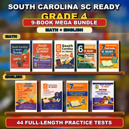 South Carolina SC READY Grade 4 Math & ELA Mega Bundle