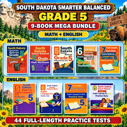 South Dakota Smarter Balanced Grade 5 Math & ELA Mega Bundle