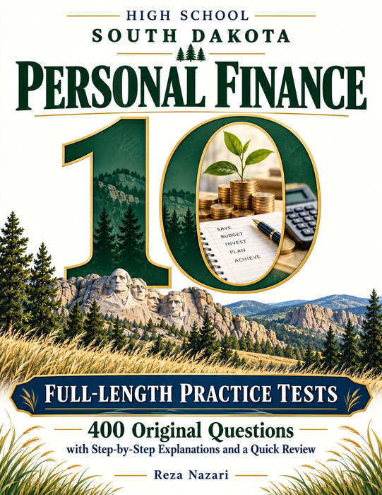 10 Full-Length South Dakota Personal Finance Practice Tests cover