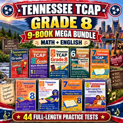 Tennessee TCAP Grade 8 Math & ELA Mega Bundle