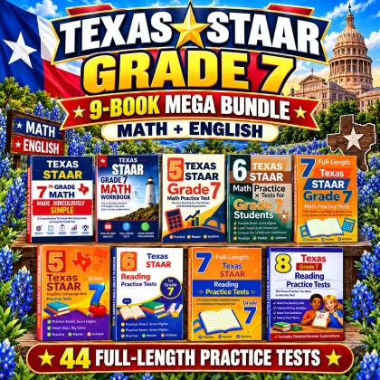 Texas STAAR Grade 7 Math & ELA Mega Bundle