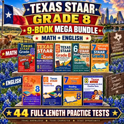 Texas STAAR Grade 8 Math & ELA Mega Bundle